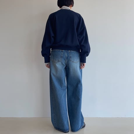《予約販売》side tuck wide jeans/2colors_nj0096