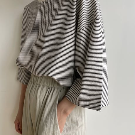 《予約販売》pin border over tee/2colors(unisex)_nt1695