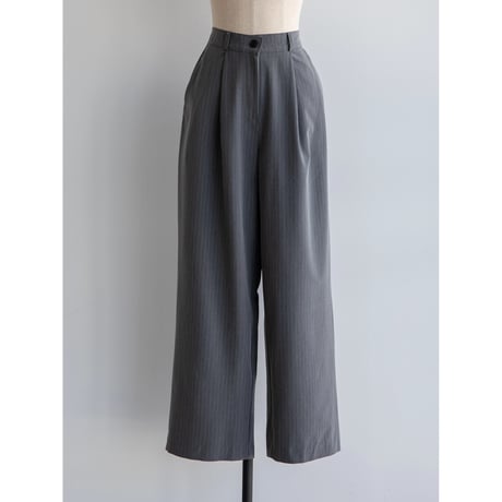 《予約販売》pin stripe tuck wide pants/2colors_np0973