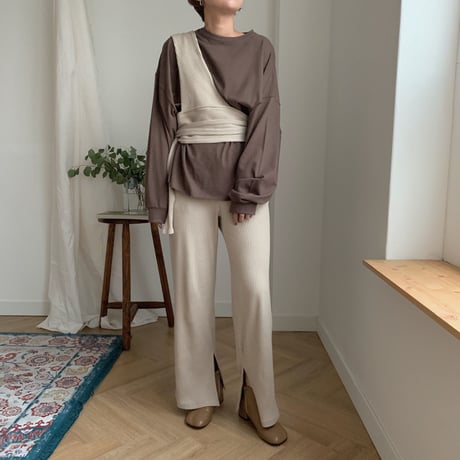 【NOKCHA original】bustier setup /beige_nt0080