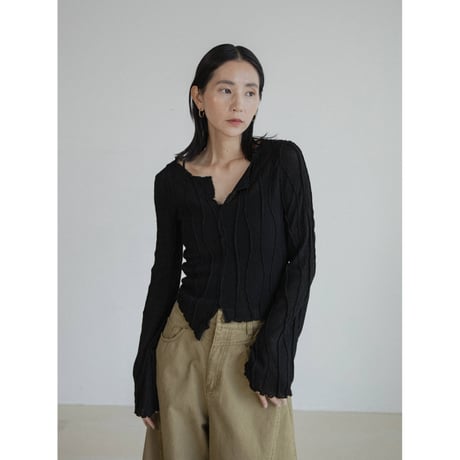 《予約販売》sheer accent knit tops/2colors_nt2384