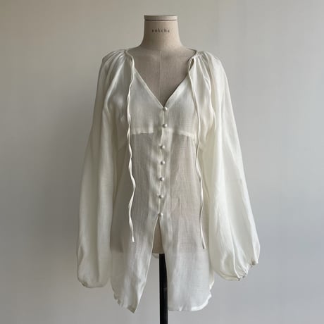《予約販売》lady sheer blouse/2colors_nb0133