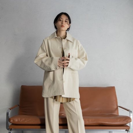 【nokcha original】tuck botan pants/ivory_np0534