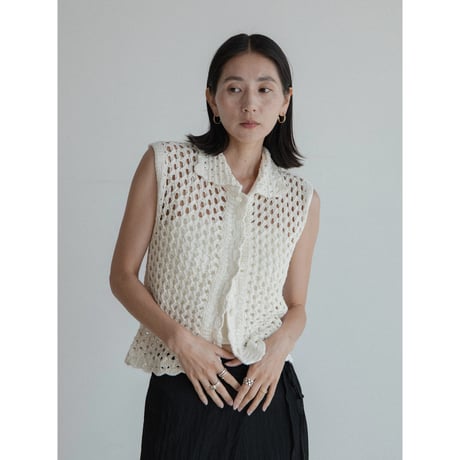 《予約販売》mannish low gauge knit vest/2colors_nt2339