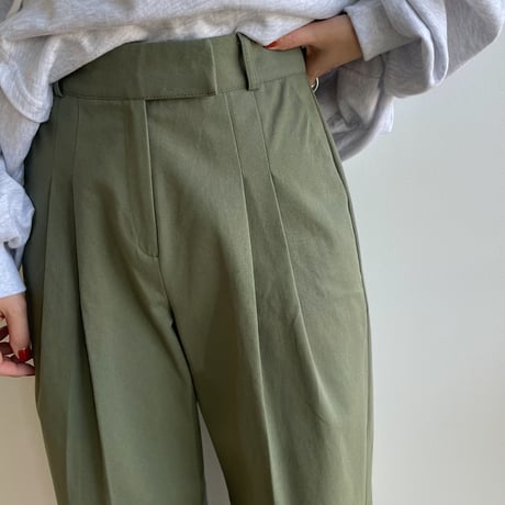 《予約販売》tuck cotton pants/2colors_np0523