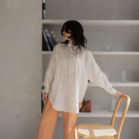 【nokcha original】jacquard over blouse/ivory_nb0041