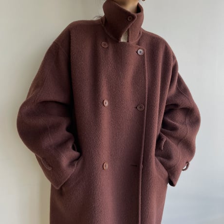 【nokcha original】HANDMADE 2way double coat/deep purple_no0238