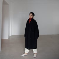 【nokcha original】HAND MADE oval coat/navy_no0304