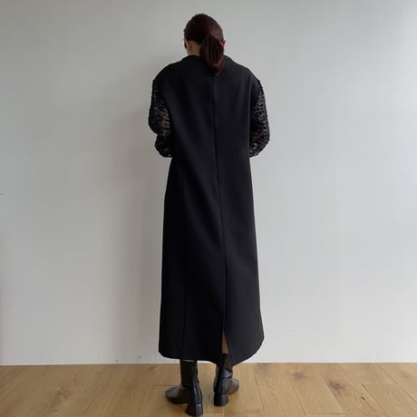【nokcha original】sleeve dress/black_nd0135
