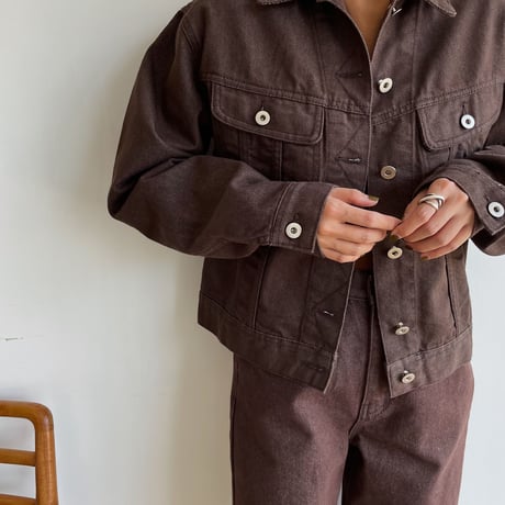 《予約販売》brown denim jacket_no0245