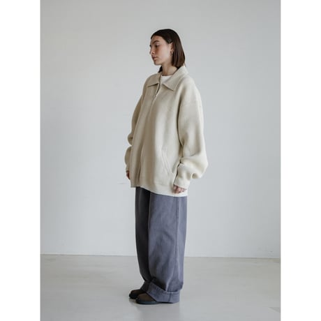 《予約販売》double zip over knit cardigan/2colors(unisex)_nt2481