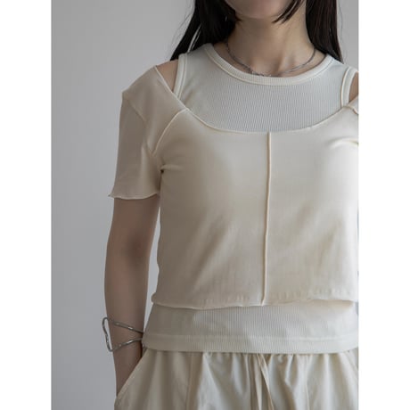 《予約販売》2set material layered tee/2colors_nt2046