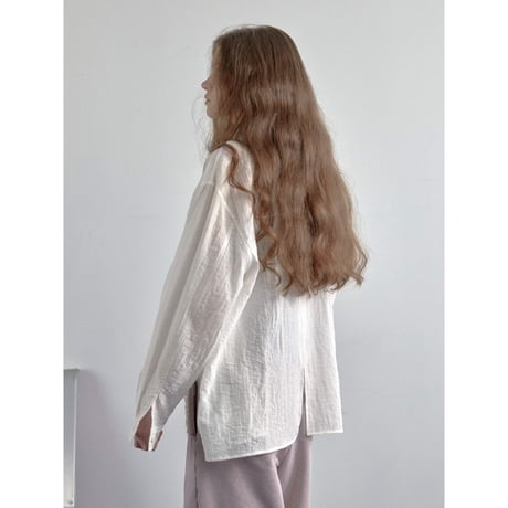 【NOKCHA original】mannish sheer shirt jacket/2colors_nb0376