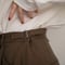 【nokcha original】buckle slacks pants/brown_np0668