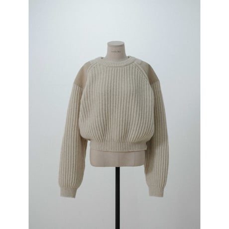 【 5th RESTOCK IVORY 2月3日順次発送】- AUTHENTIC series - vintage like accent knit/3olors_an0048