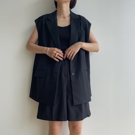 《予約販売》mannish tailored vest/2colors_no0303
