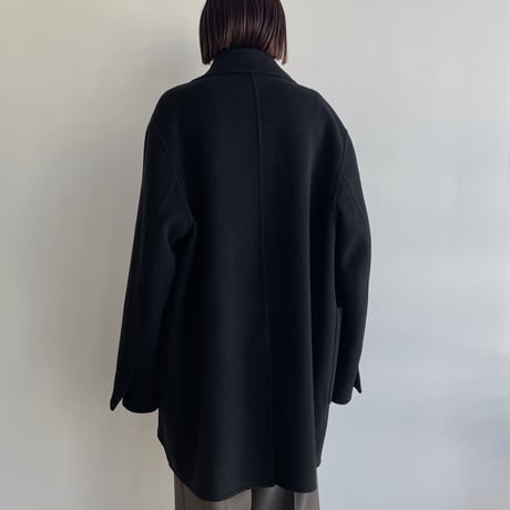 【nokcha original】HAND MADE tailored middle coat/black_no0307