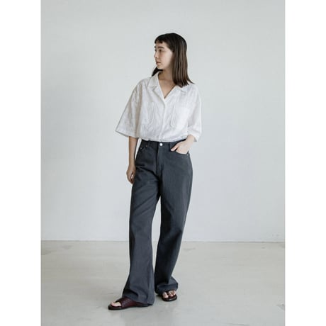 《予約販売》lacy open collar shirt/2colors_nb0380