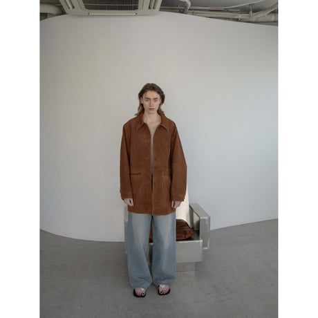 - AUTHENTIC series - real suède rich jacket/camel_an0037