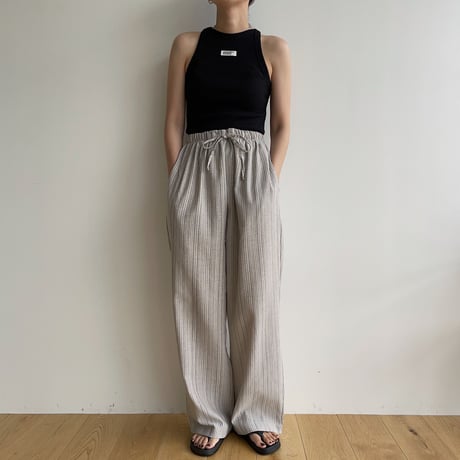 《予約販売》stripe linen pants/2colors_np0835