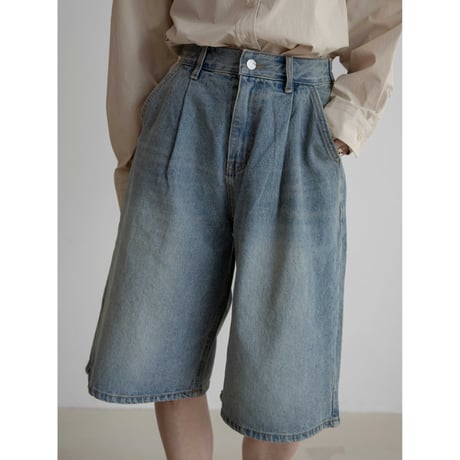 《予約販売》waist mark half denim pants_nj0121
