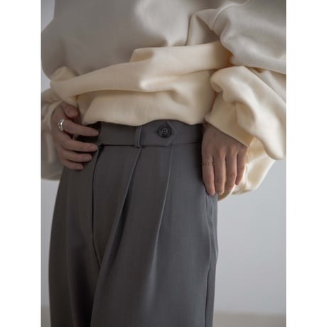 《予約販売》waist accent tuck wide pants/2colors_np1042