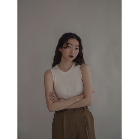【nokcha original】natural lib tank top/2colors_nt1980