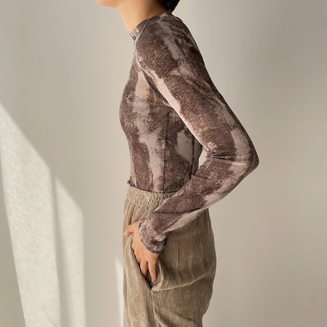 【nokcha original】mosaic sheer tops_nt0879