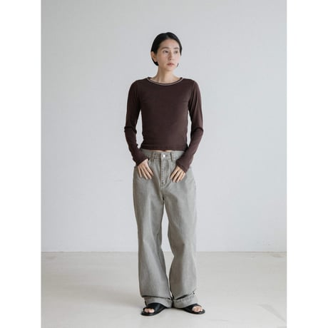 《予約販売》cover stitch back accent tops/3colors_nt2557