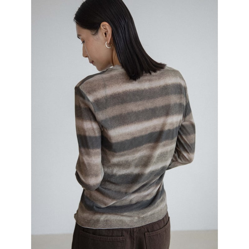 予約販売》gradation border sheer tops_nt2382 | NOKCHA