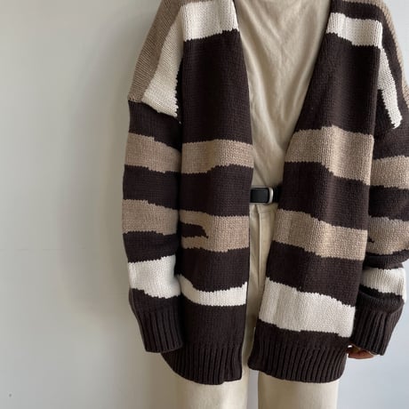 【nokcha original】ennui knit cardigan/deep brown_nt1502