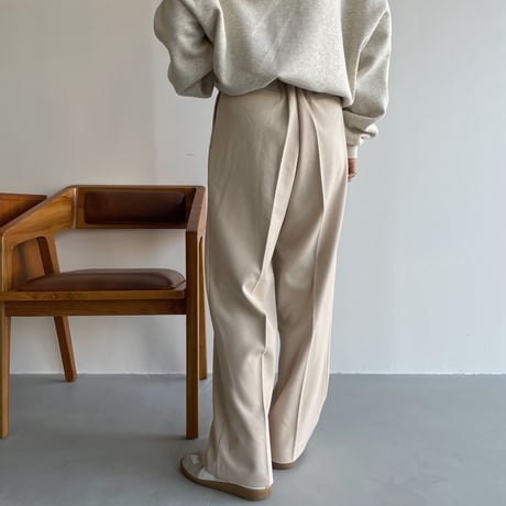 《予約販売》quality worm tuck pants/3colors_np0506