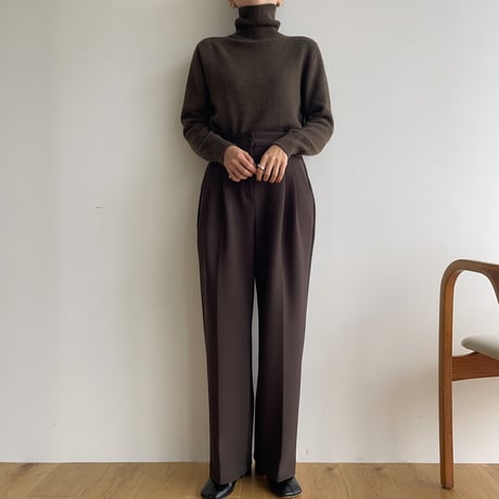 【nokcha original】relaxy pants/deep brown_np0694