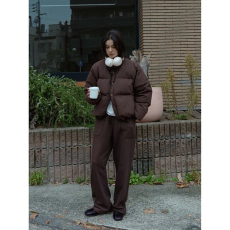 【 RESTOCK 】【NOKCHA original】mannish down jacket/ash brown_no0476