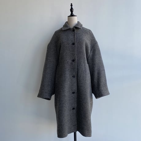 【nokcha original】hounds tooth check coat/black_no0174
