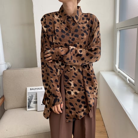 《予約販売》leopard silky blouse_nt0569