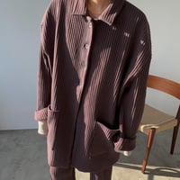 【nokcha original】over lib jacket/deep purple_no0151