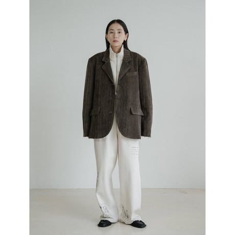 《予約販売》herringbone velours jacket/2colors_no0478