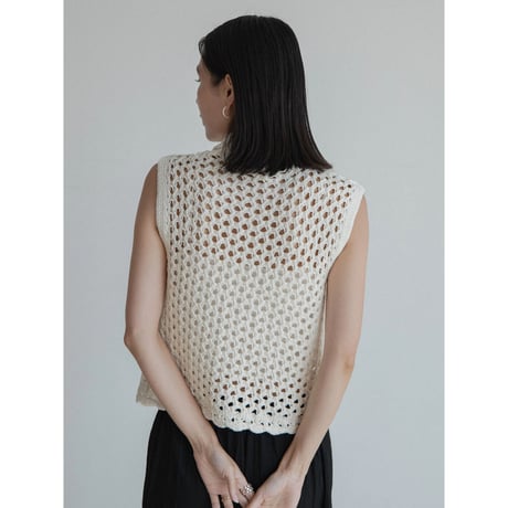 《予約販売》mannish low gauge knit vest/2colors_nt2339