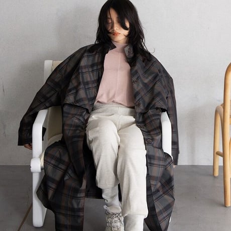 【nokcha original】quality over check coat_no0200