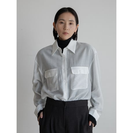 《予約販売》material sheer shirt/3colors_nb0276