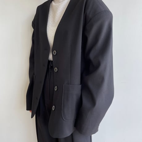 《予約販売》no collar jacket/2colors_no0280