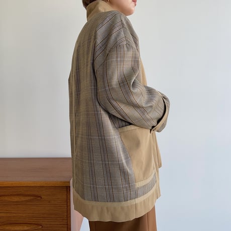 【nokcha original】quilting liner check jacket_no0162