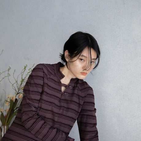 【nokcha original】jacquard lady dress/burgundy_nd0118