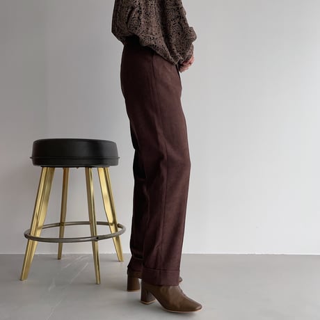 【nokcha original】roll up tapered pants/purple brown_np0461