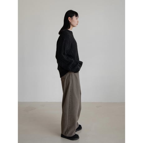 《予約販売》vintage like aran knit pullover/2colors_nt2197