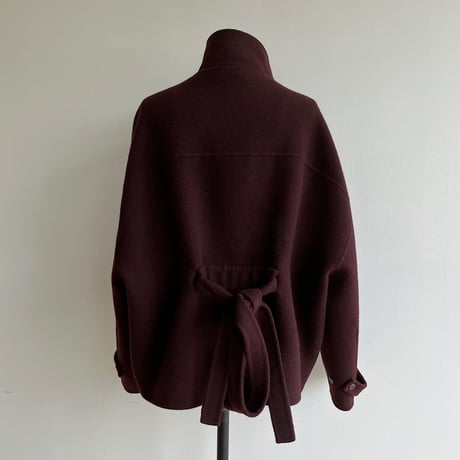 【nokcha original】HAND MADE 4way over half coat/wine_no0243