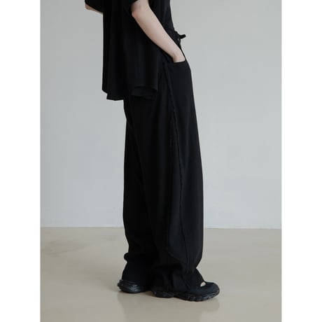 - AUTHENTIC series - vintage like linen oval pants/2colors_an0040
