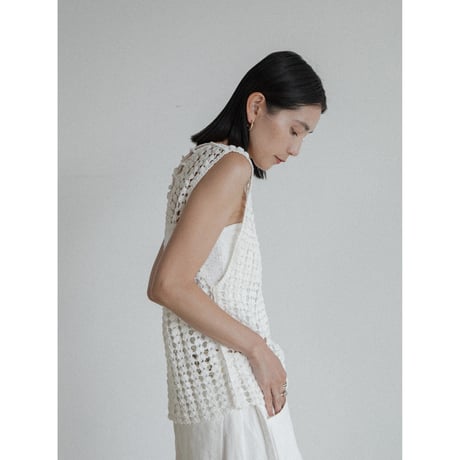 《予約販売》back accent crochet sleeveless_nt2346