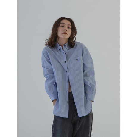 - AUTHENTIC series - button down mannish stripe shirt/2colors_an0021